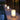 Drie moderne lantaarn tafellampen buiten, zwart metaal en glas, sfeerverlichting.
