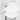Witte hanglamp met plissé kap, messing details, moderne interieurverlichting, elegant design.